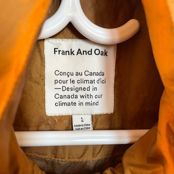 Frank & Oak Unisex Mustard Hooded Windbreaker Jacket - Picture 5 of 16